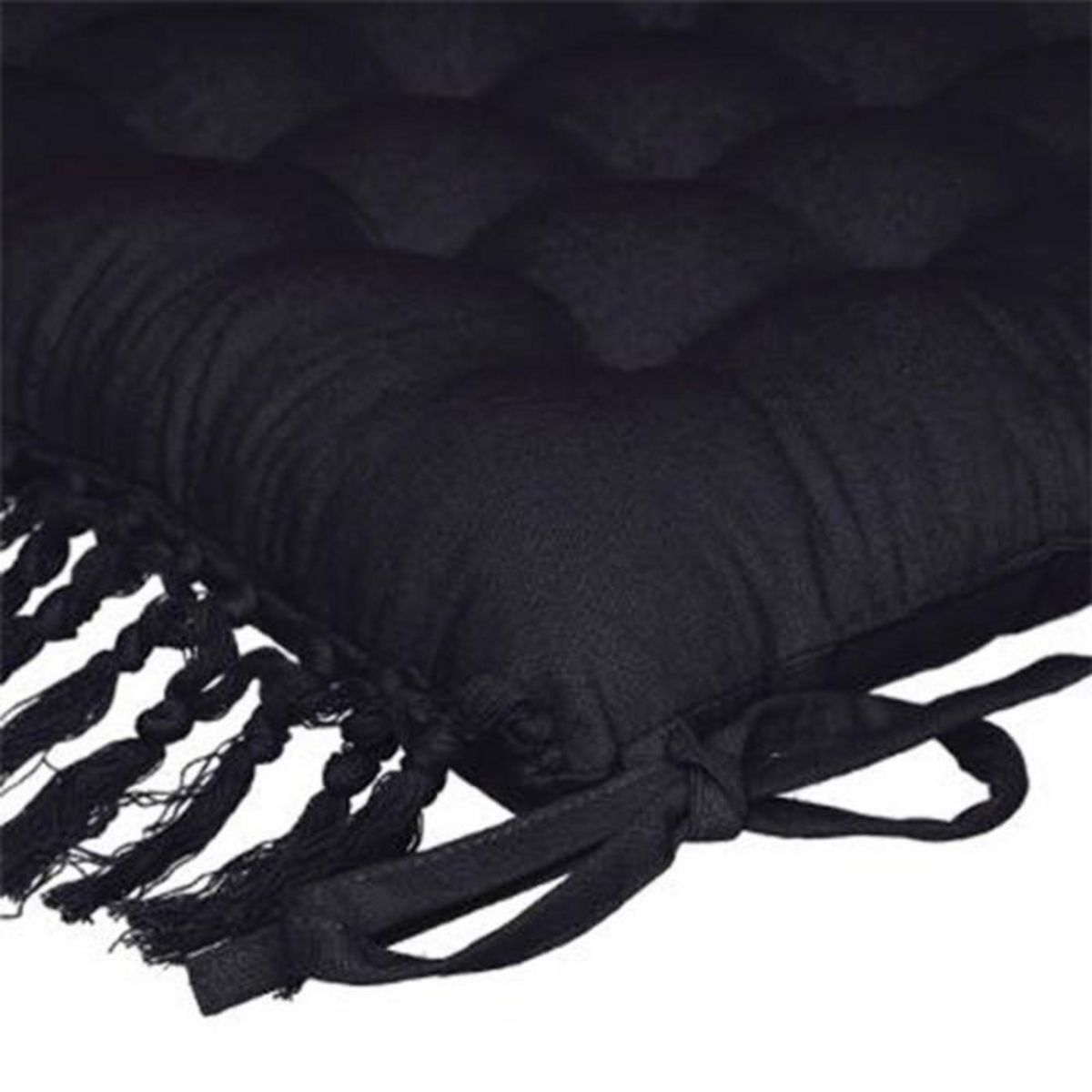 Paris Prix Galette de Chaise  Macramé  40x40cm Gris Ardoise