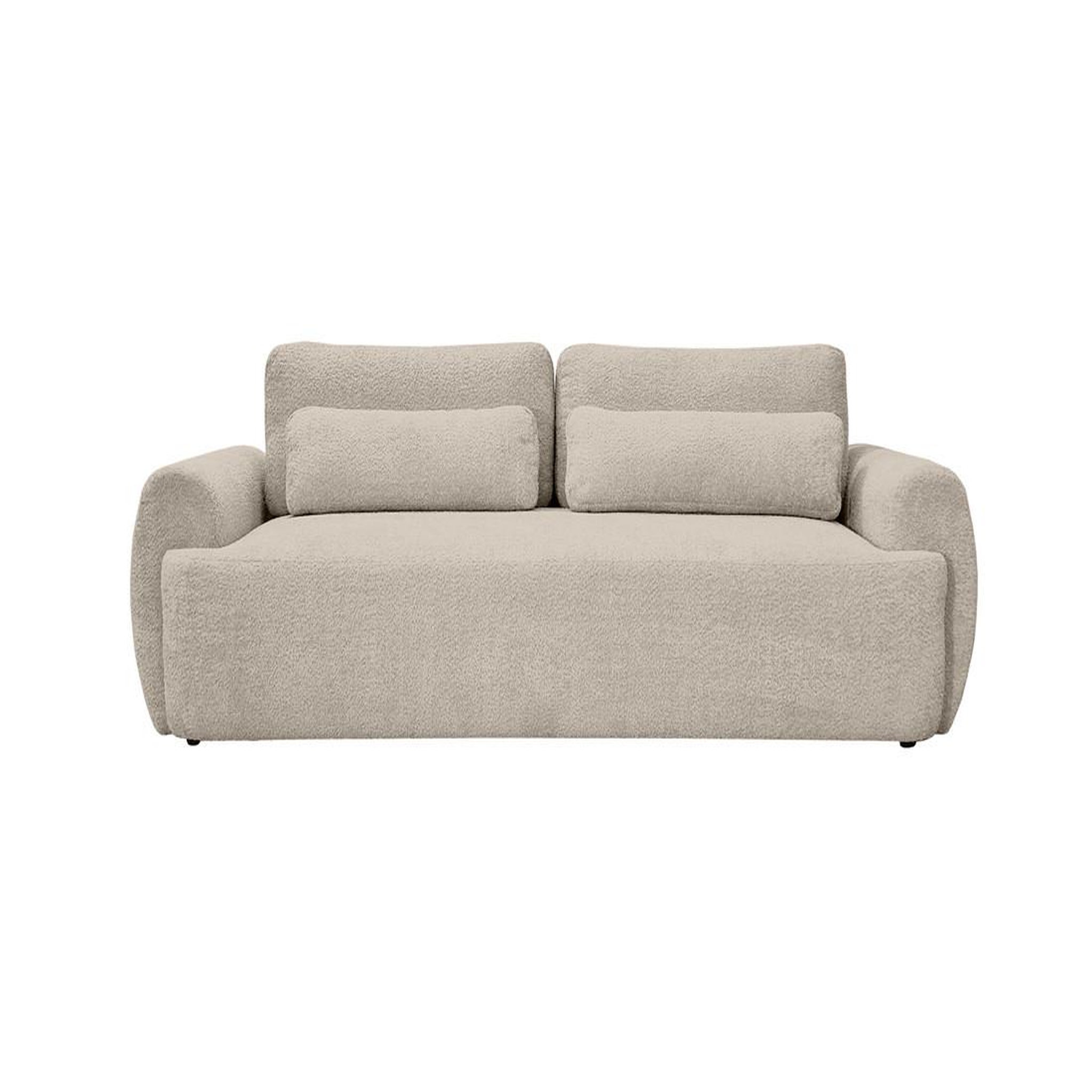Voir la diapositive 4 : BEST MOBILIER Mahina - canapé droit 3 places - convertible avec coffre - en tissu bouclette