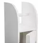 Instant d'O Réserve et dérouleur de papier toilette avec porte - H. 79 cm - Blanc