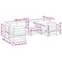 Voir la diapositive 6 : VIDAXL Salon de jardin 6 pcs avec coussins bois de pin impregne
