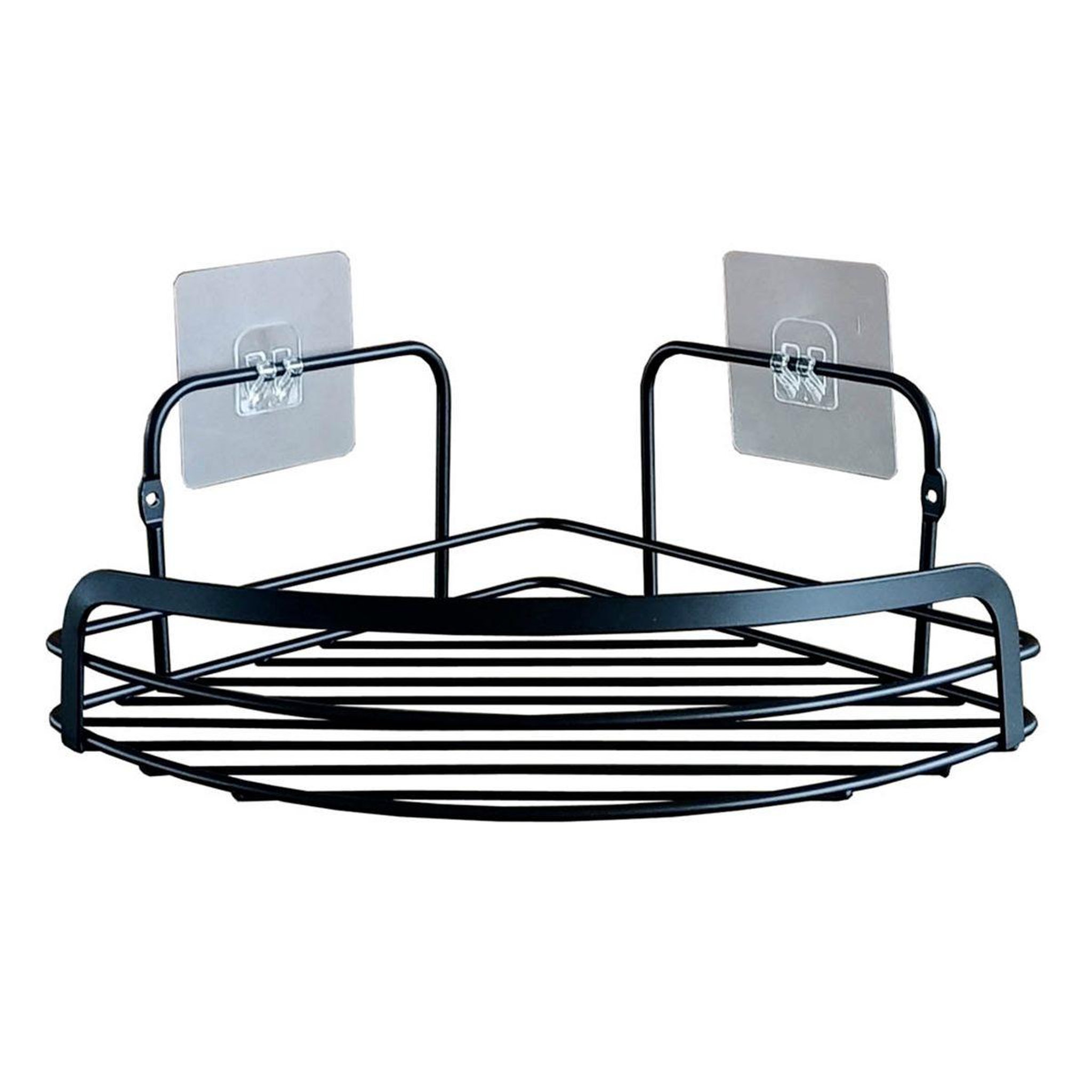 Douceur d'Intérieur Panier de Douche Angle Adhésif  Filaire Premium  29cm Noir