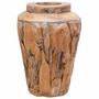 Voir la diapositive 1 : VIDAXL Vase de decoration 40 x 60 cm Bois de teck solide