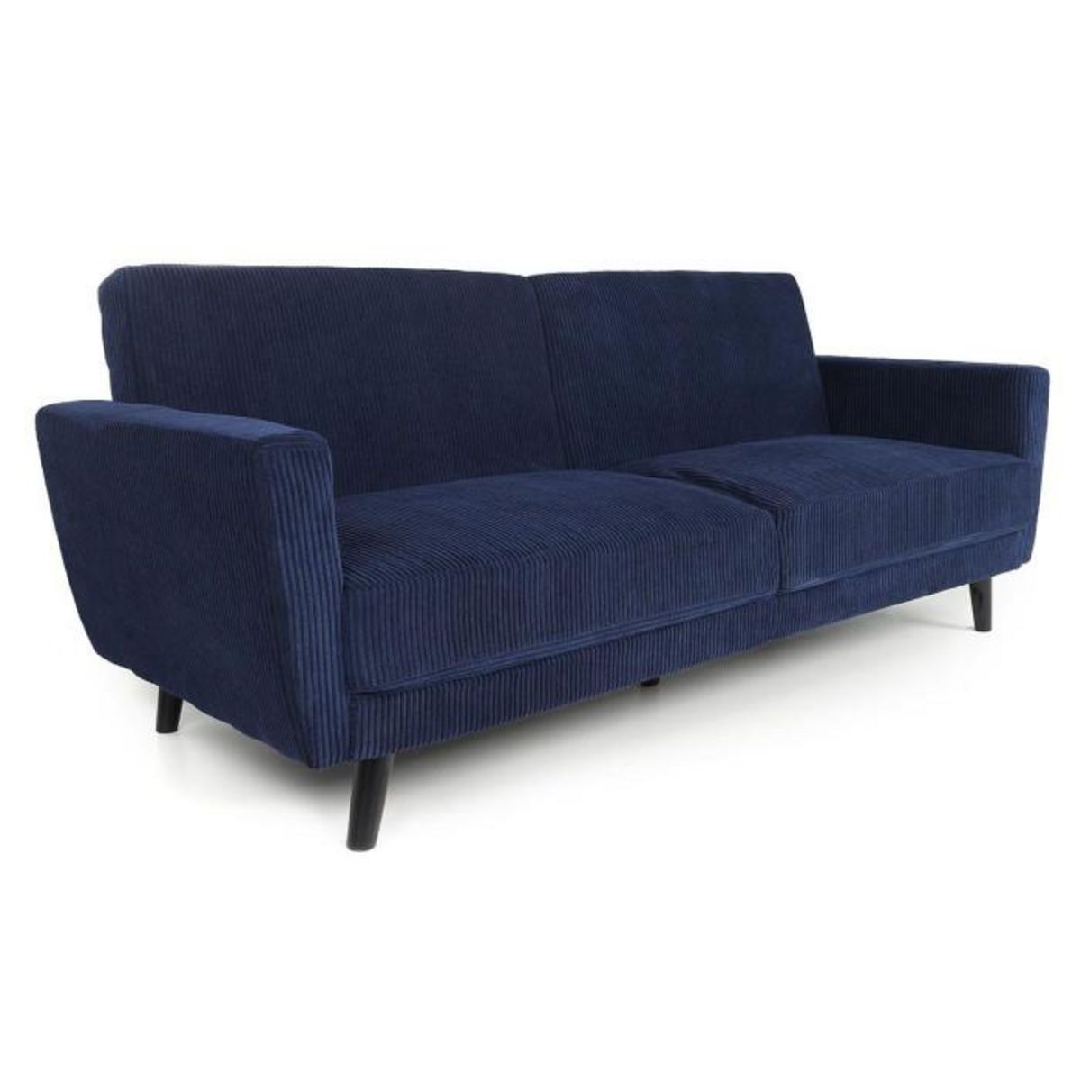 Paris Prix Canapé Convertible en Velours  Garry  220cm Bleu