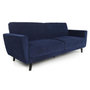 Voir la diapositive 1 : Paris Prix Canapé Convertible en Velours  Garry  220cm Bleu