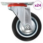 Voir la diapositive 1 : VIDAXL 24 pcs Roulettes pivotantes 75 mm