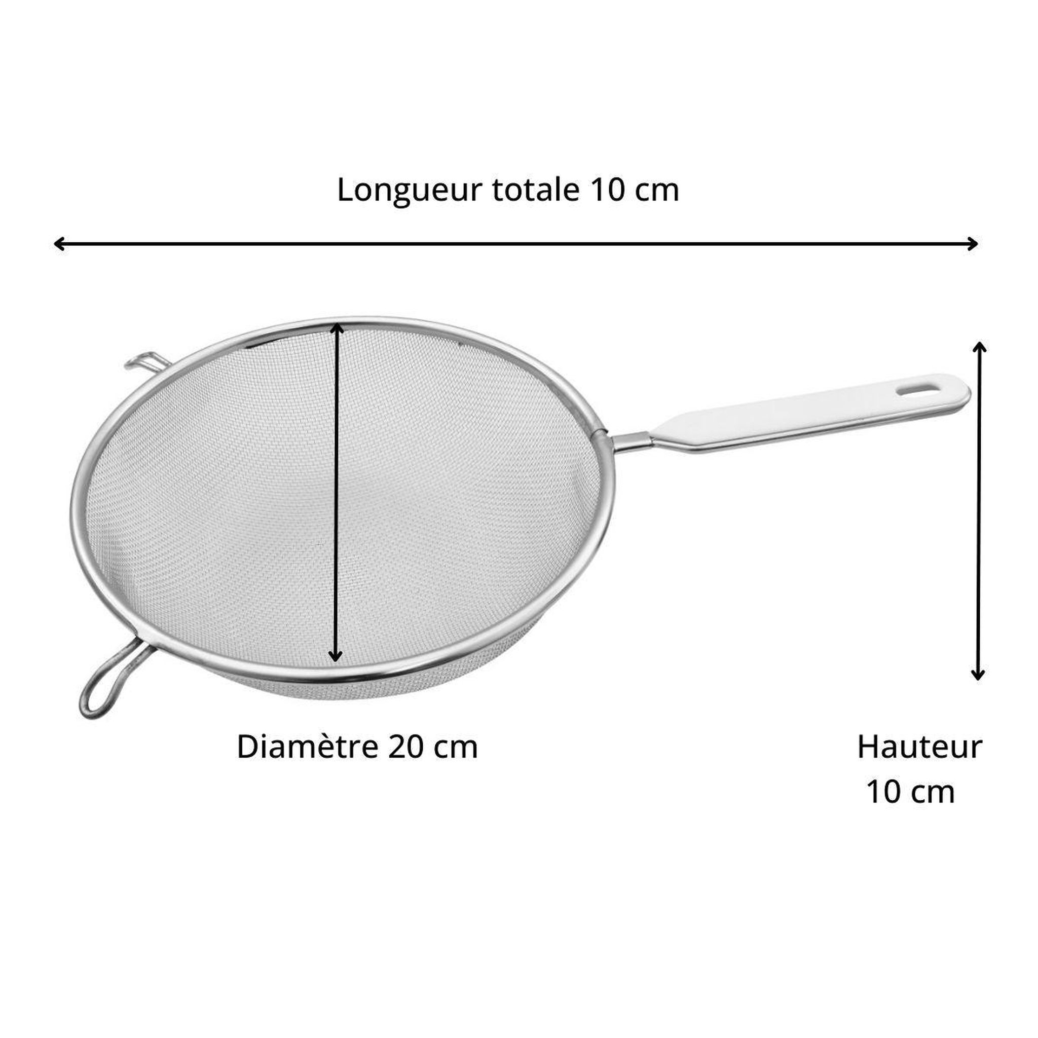 Voir la diapositive 3 : Fackelmann Passoire tamis avec manche en inox diamètre 20 cm fackelmann basic