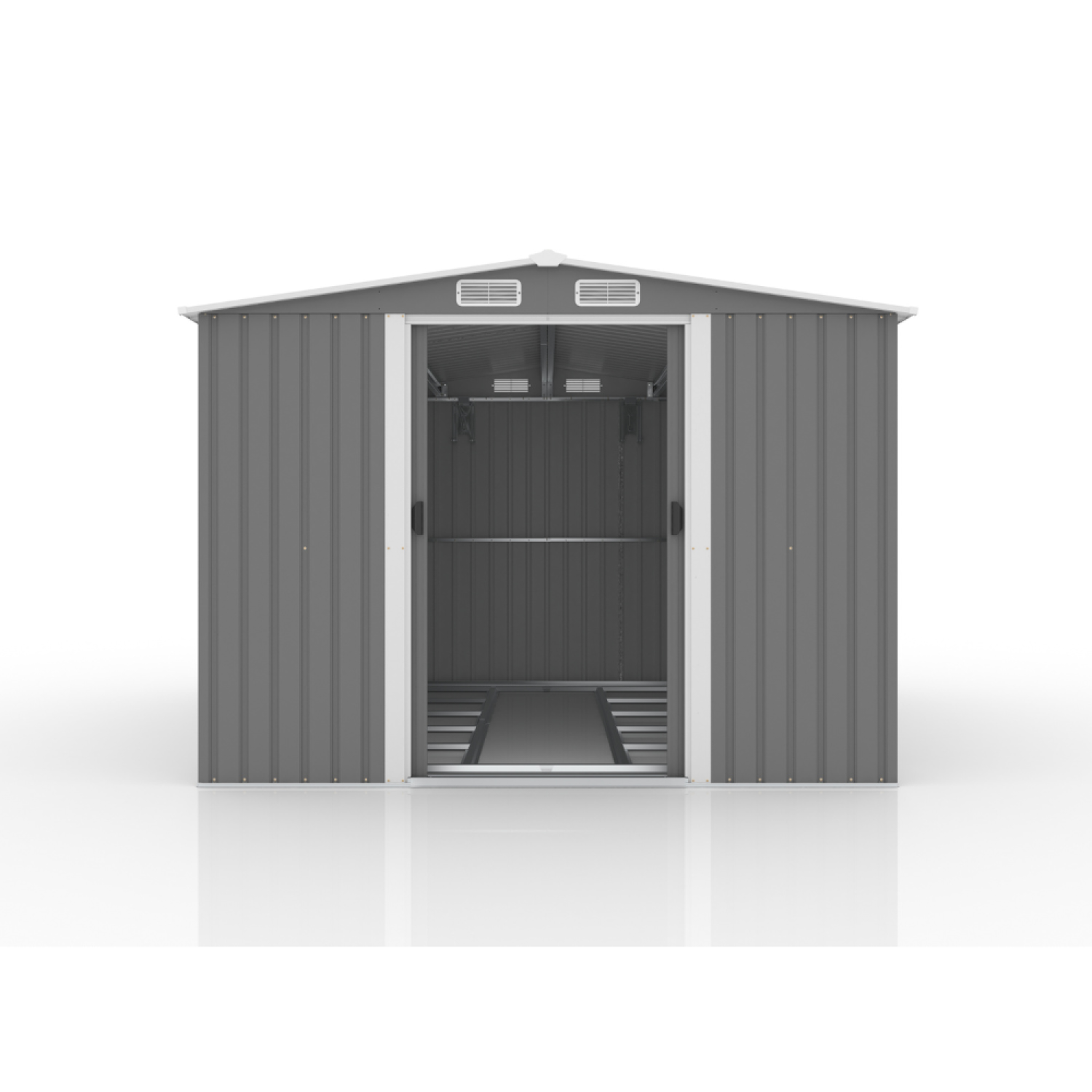 Voir la diapositive 4 : CONCEPT USINE Abri de jardin en metal 8.08m2 gris jura