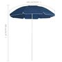 VIDAXL Parasol d'exterieur avec mat en acier Bleu 180 cm