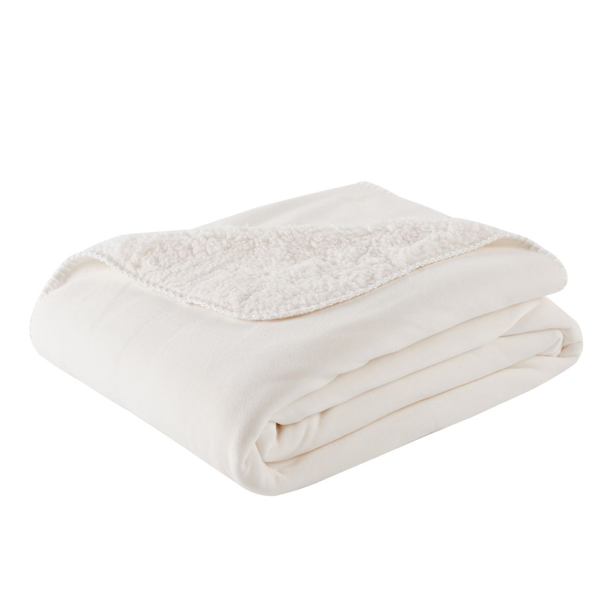 ACTUEL Plaid uni bi-matière en polyester 210g/m² SANTA WORKSHOP