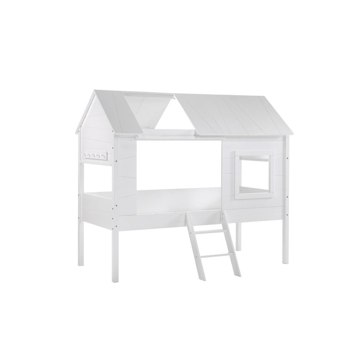 Lit cabane en bois massif 90x200cm BASILE