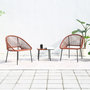 Voir la diapositive 4 : CONCEPT USINE Salon de jardin 2 places avec table terracotta ACAPULCO
