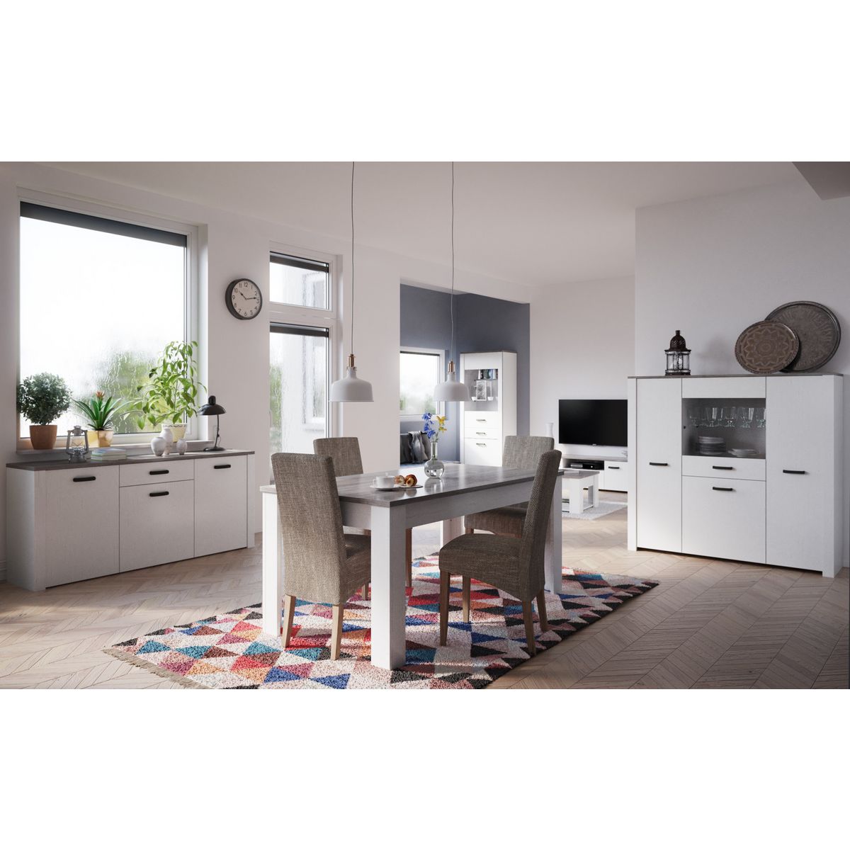 Lot de 2 chaises SAGA pieds bois massif