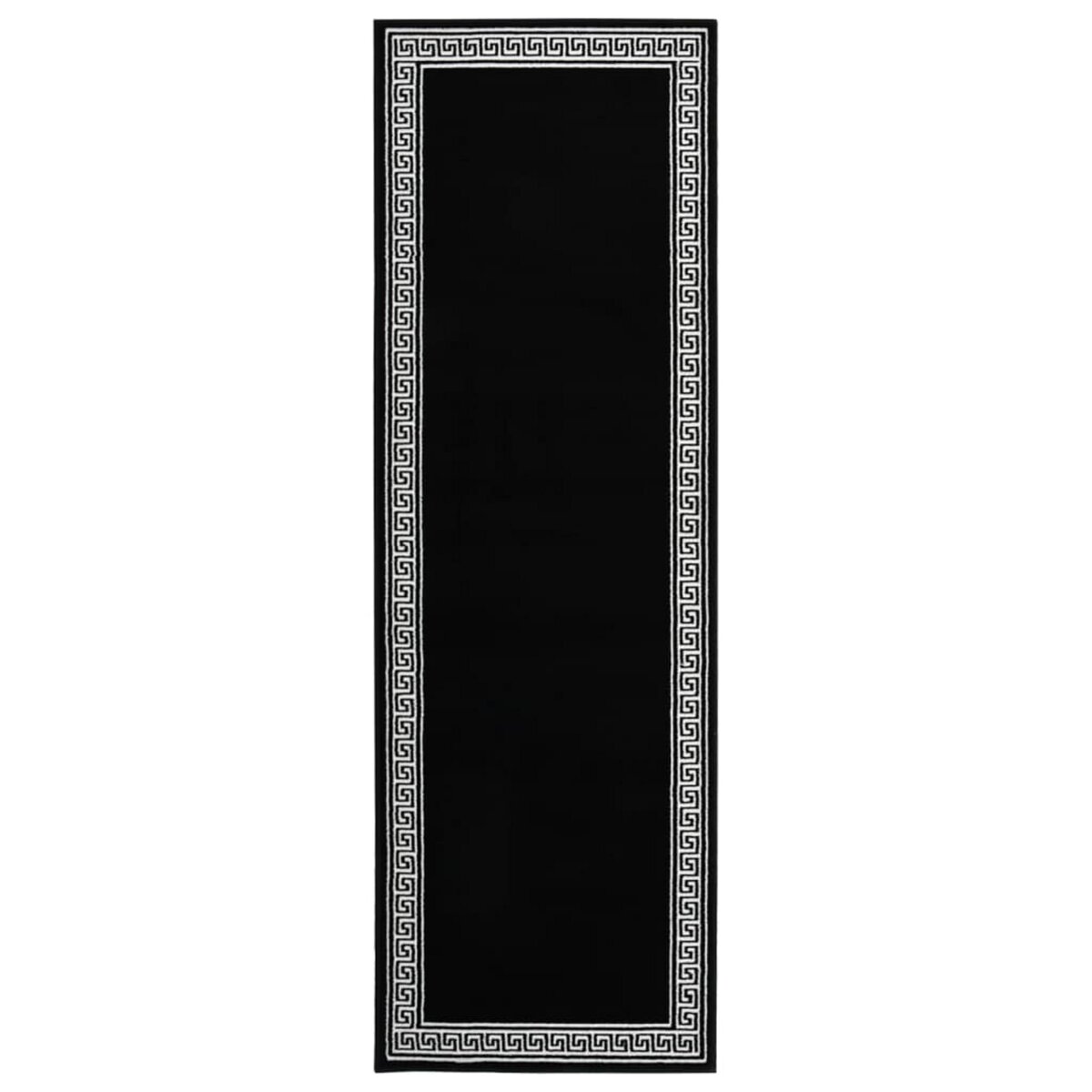 VIDAXL Tapis BCF Noir avec motif 80x250 cm