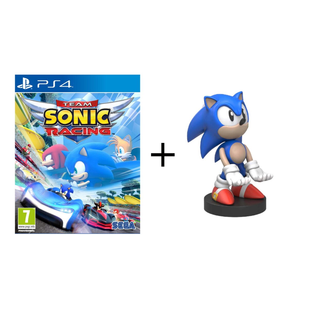 Team Sonic Racing PS4 + Figurine Sonic Cable Guys