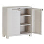 Voir la diapositive 3 : PLASTIKEN Armoire basse de rangement en résine PLASTIKEN - 2 grandes étageres - l 90 x p 45 x h 100 cm - Gamme Space SAVER
