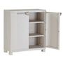 Voir la diapositive 3 : PLASTIKEN Armoire basse de rangement en résine PLASTIKEN - 2 grandes étageres - l 90 x p 45 x h 100 cm - Gamme Space SAVER