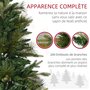Voir la diapositive 6 : HOMCOM Sapin de Noël artificiel Ø 61 x 120H cm pied support inclus 260 branches épines grand réalisme vert