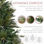 Voir la diapositive 6 : HOMCOM Sapin de Noël artificiel Ø 61 x 120H cm pied support inclus 260 branches épines grand réalisme vert