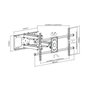 Voir la diapositive 2 : MBG FRANCE Support mural inclinable/orientable pour écran de 32  à 90 - H3290-6A