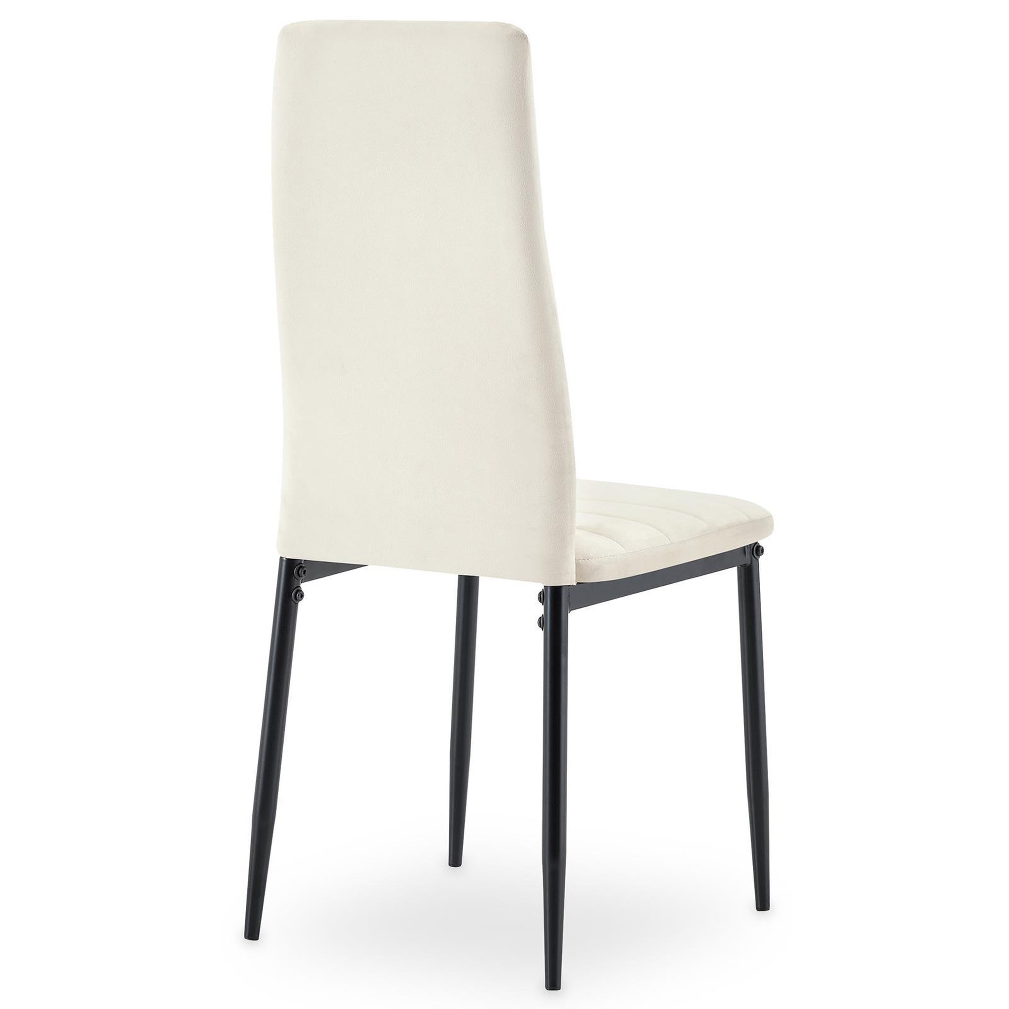 Voir la diapositive 6 : IDIMEX Lot de 4 chaises LEDRO de salle à manger en velours