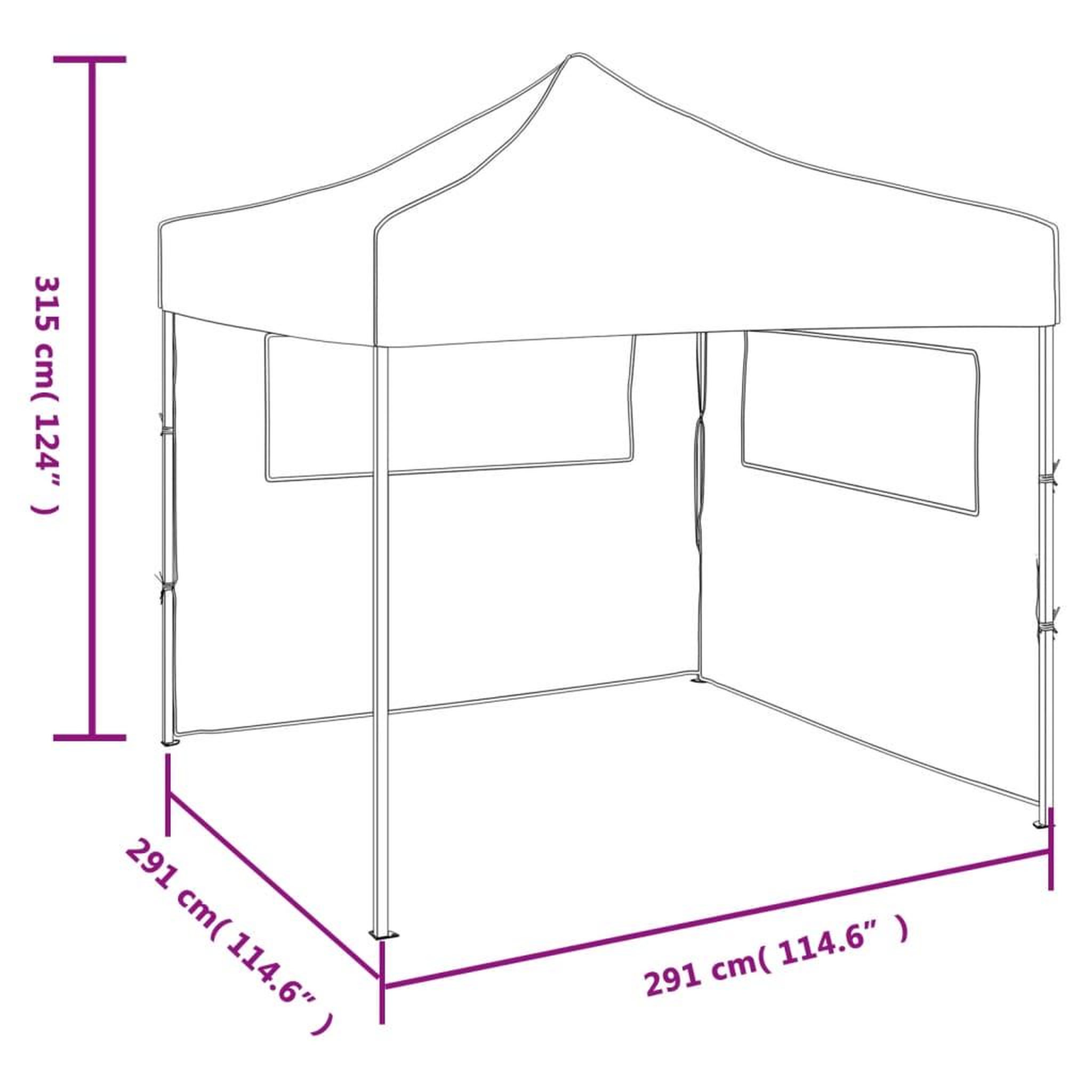 Voir la diapositive 6 : VIDAXL Tente pliable avec 2 parois 3 x 3 m Bleu