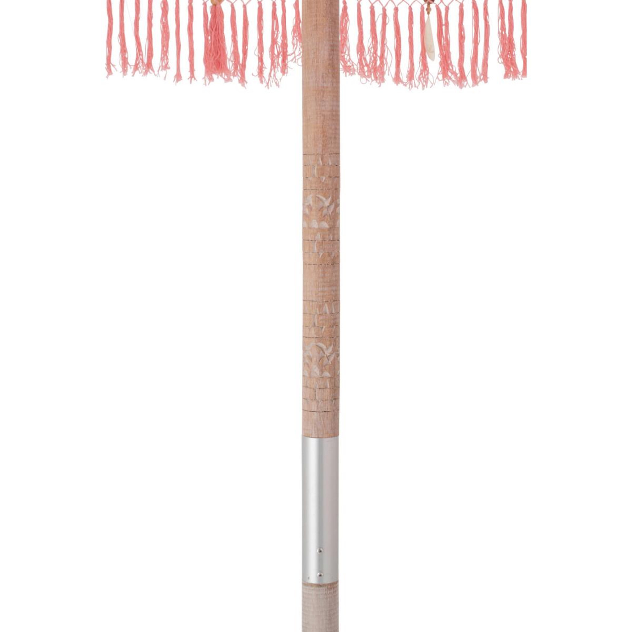 Voir la diapositive 5 : J-LINE Parasol rond à franges  bobbi  200cm rose