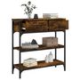 Voir la diapositive 4 : VIDAXL Table console chêne fumé 72,5x25x75 cm bois d ingénierie
