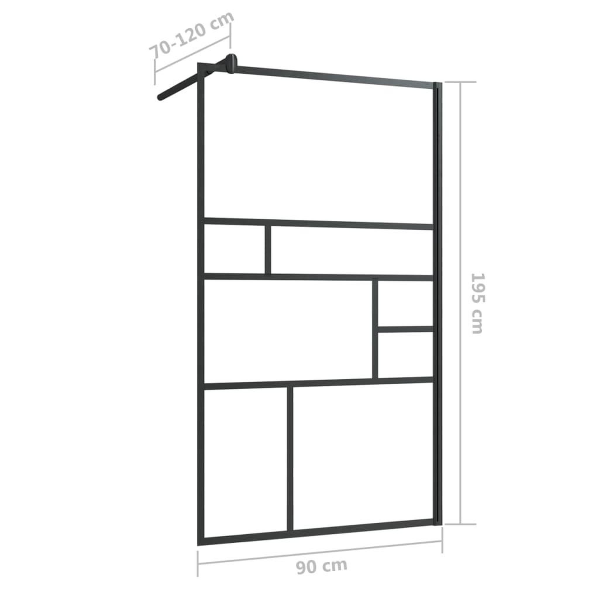 Voir la diapositive 6 : VIDAXL Paroi de douche a verre ESG transparent 90x195 cm Noir