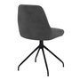 Voir la diapositive 4 : ID MARKET Lot de 4 chaises pivotantes THALYA en velours gris foncé avec accoudoirs
