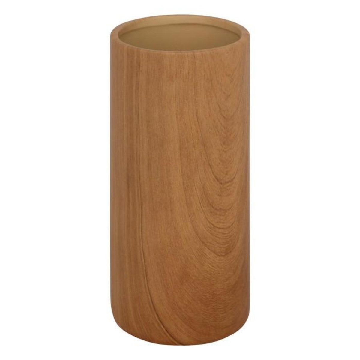 ATMOSPHERA Vase Cylindrique Effet Bois  Soa  20cm Marron