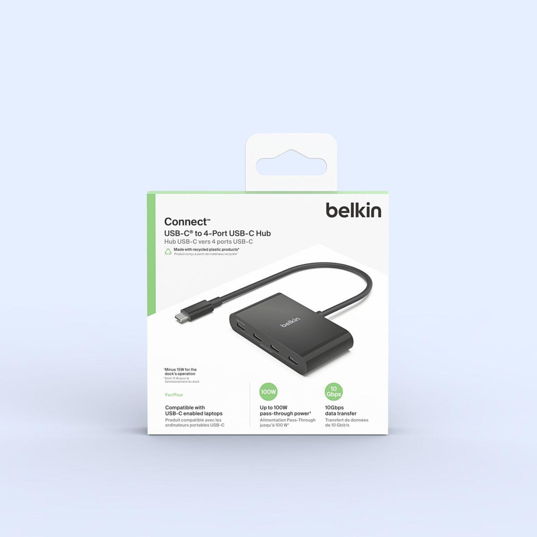 Voir la diapositive 3 : Belkin Hub USB-C 4 ports