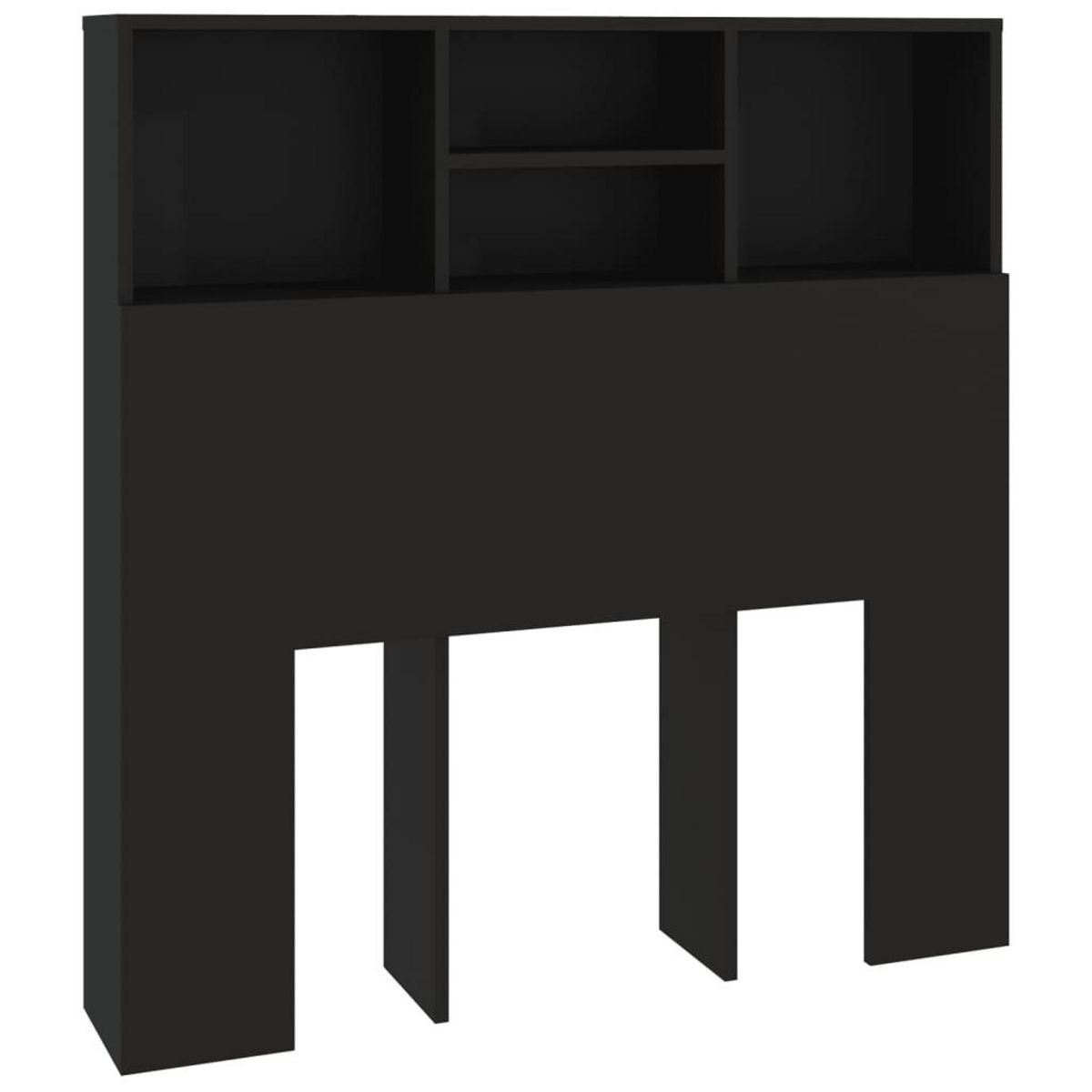 VIDAXL Armoire de tete de lit Noir 100x19x103,5 cm