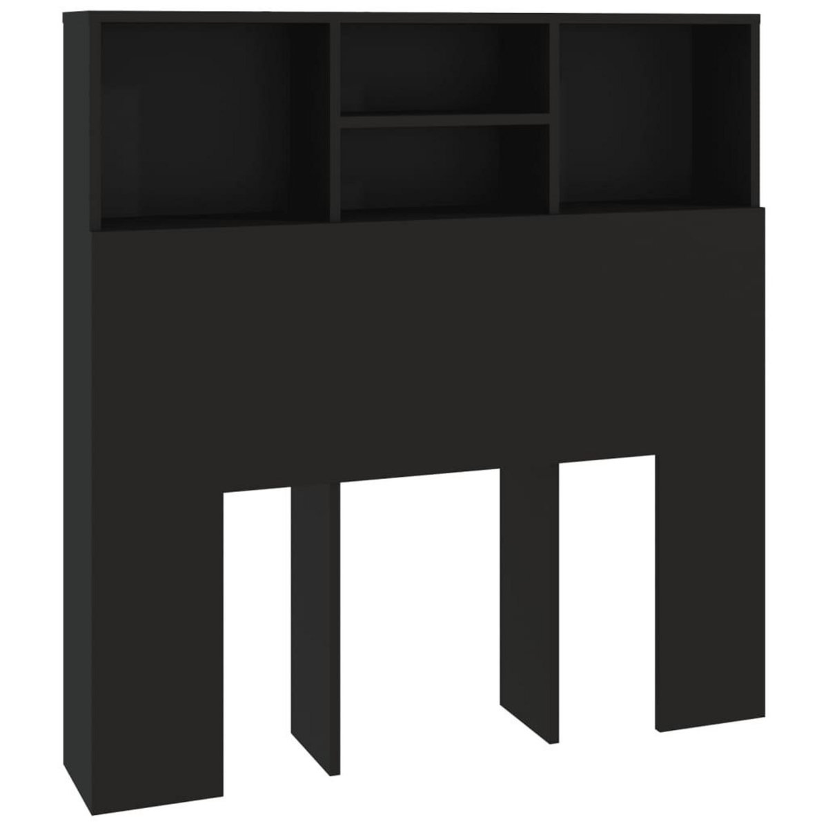 VIDAXL Armoire de tete de lit Noir 100x19x103,5 cm