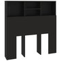 Voir la diapositive 2 : VIDAXL Armoire de tete de lit Noir 100x19x103,5 cm
