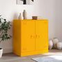 Voir la diapositive 3 : VIDAXL Buffet jaune moutarde 67x39x73 cm acier