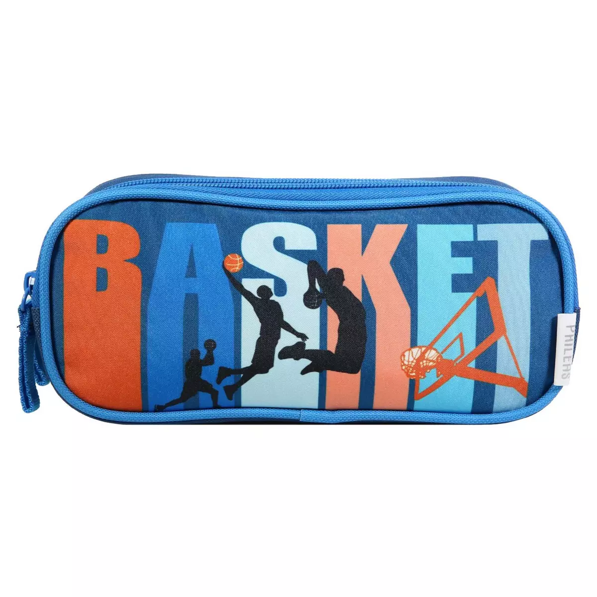 Bagtrotter BAGTROTTER Trousse scolaire 2 compartiments Phileas Bleu Basket