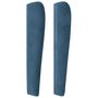Voir la diapositive 4 : VIDAXL Tete de lit avec oreilles Bleu fonce 203x23x118/128 cm Velours