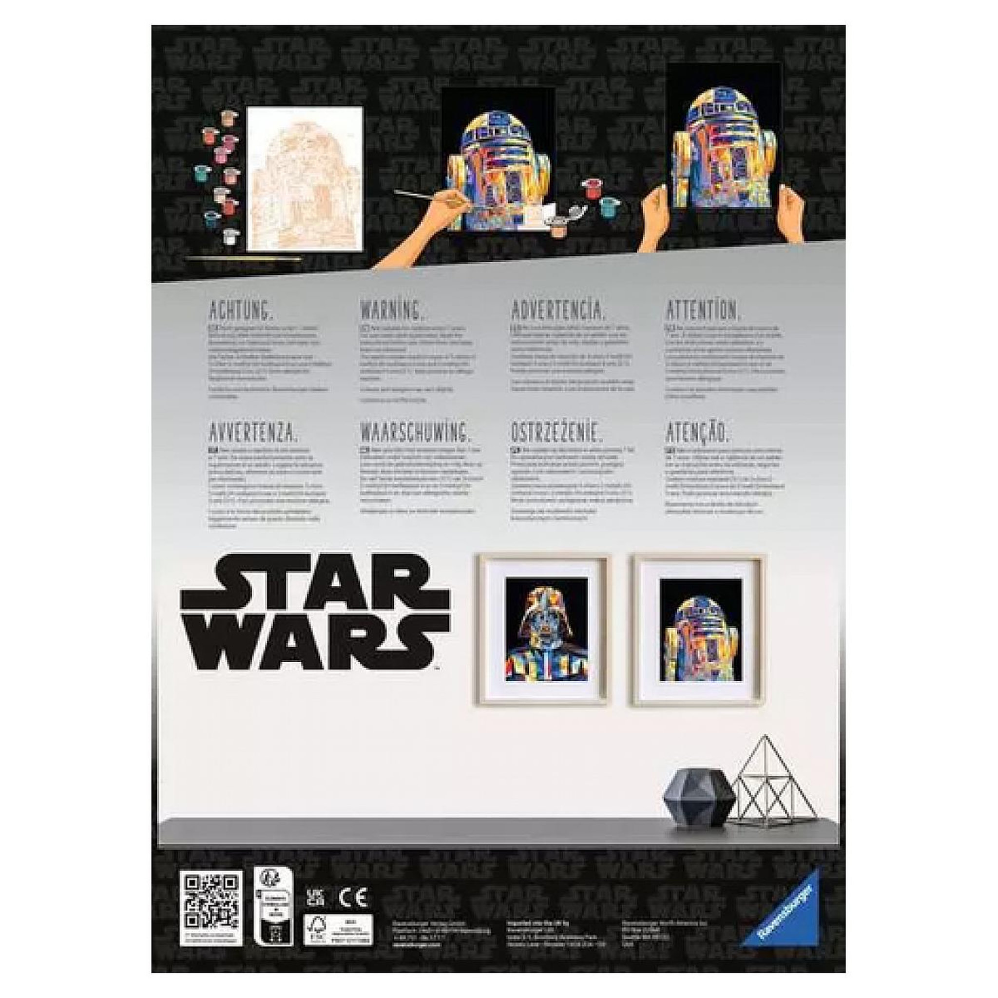 Voir la diapositive 2 : RAVENSBURGER CreArt R2D2 Star wars - 24x30cm Peinture par numero