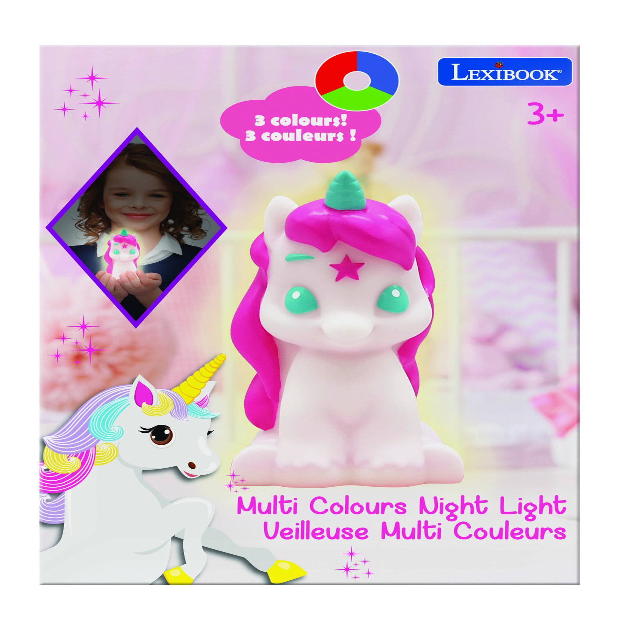 Voir la diapositive 6 : Lexibook Veilleuse Licorne en 3D avec variation de couleurs