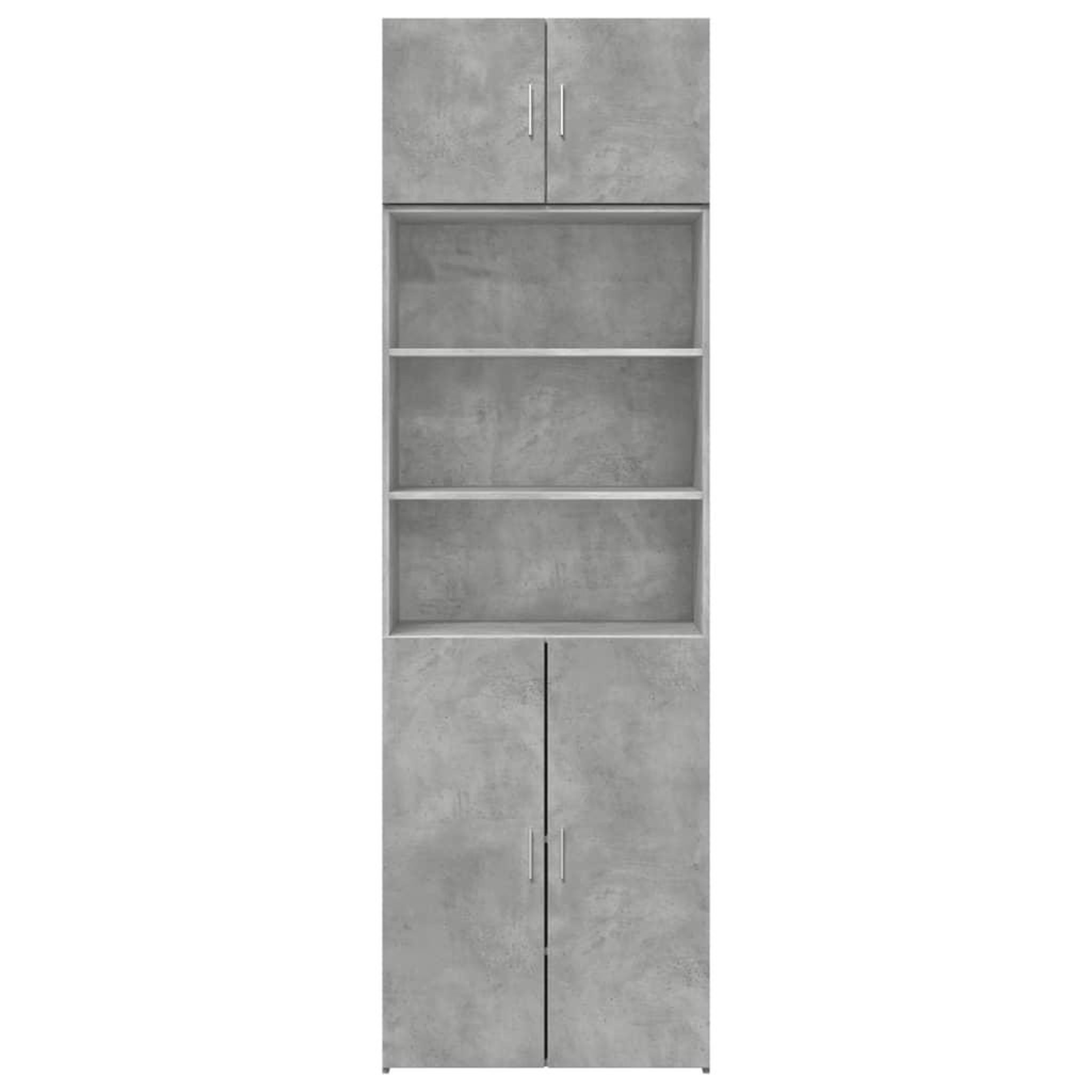 Voir la diapositive 4 : VIDAXL Armoire de rangement gris beton 70x42,5x225cm bois d'ingenierie