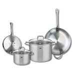 ELO Ensemble de 2 Poêles de cuisson 24 et 32 cm et 2 faitouts 20 et 26 cm Elo Profi Citrin