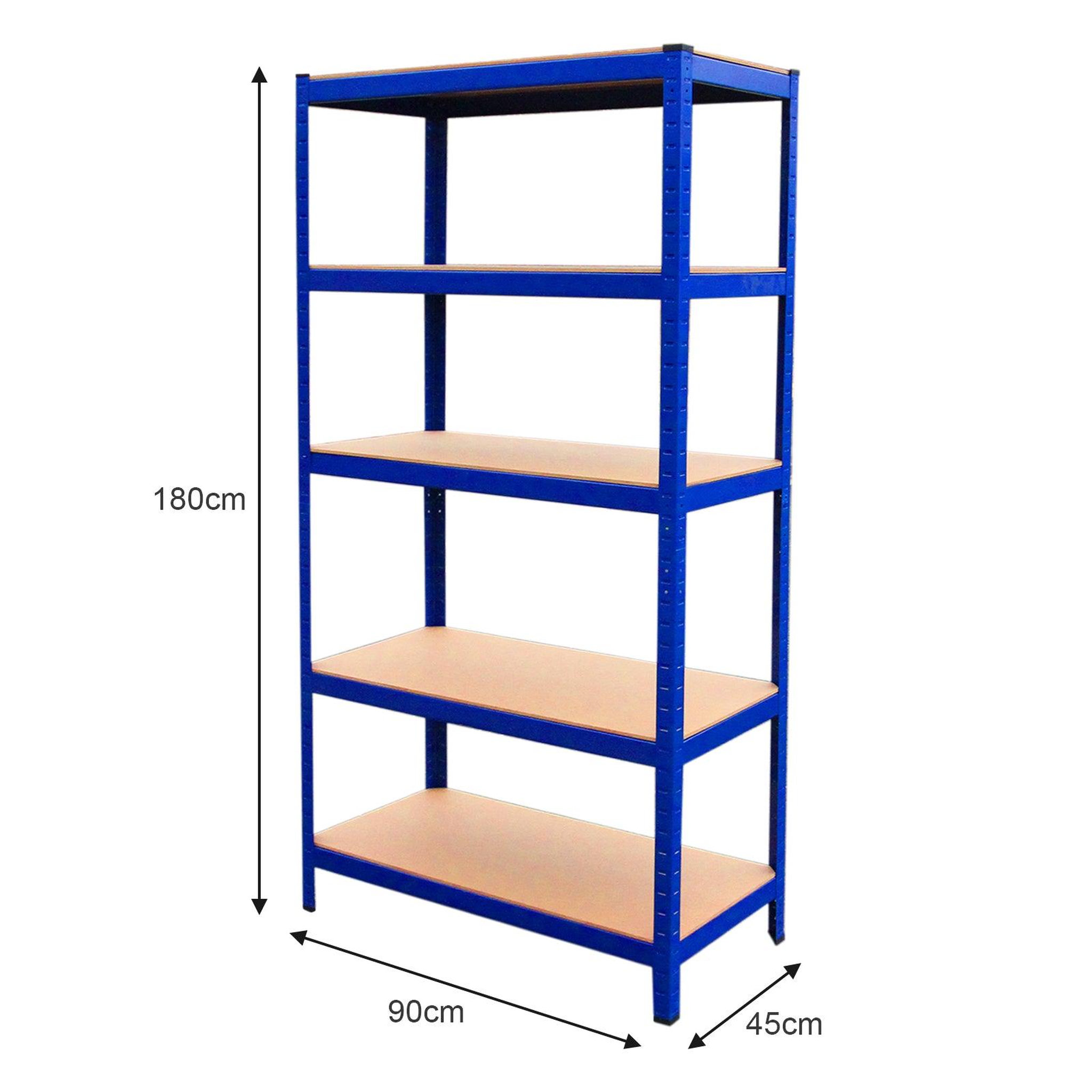 Voir la diapositive 5 : MONSTER RACKING 3 rayonnages t-rax en acier bleu 90cm x 45cm x 180cm