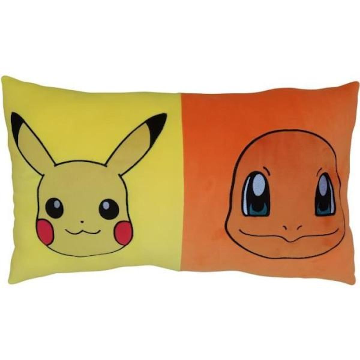 Pokemon Coussin double face - Carré - POKEMON - Pikachu et Starter - Microfibre - 60 x 40 cm