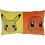 Voir la diapositive 2 : Pokemon Coussin double face - Carré - POKEMON - Pikachu et Starter - Microfibre - 60 x 40 cm