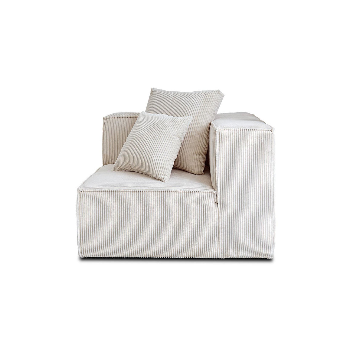 LISA DESIGN Colombine - module d'assise d'angle réversible - en velours côtelé