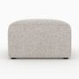 Voir la diapositive 4 : Rendez vous déco Pouf rectangulaire pour canapé modulable en tissu beige-Hestia