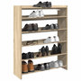 Voir la diapositive 1 : VIDAXL Etagere a chaussures chene sonoma 80x25x100cm bois d'ingenierie
