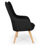 Voir la diapositive 3 : Paris Prix Fauteuil Scandinave  Aimee  67cm Noir