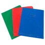 POUCE Lot de 3 protèges cahiers 24x32cm bleu/rouge/vert opaque