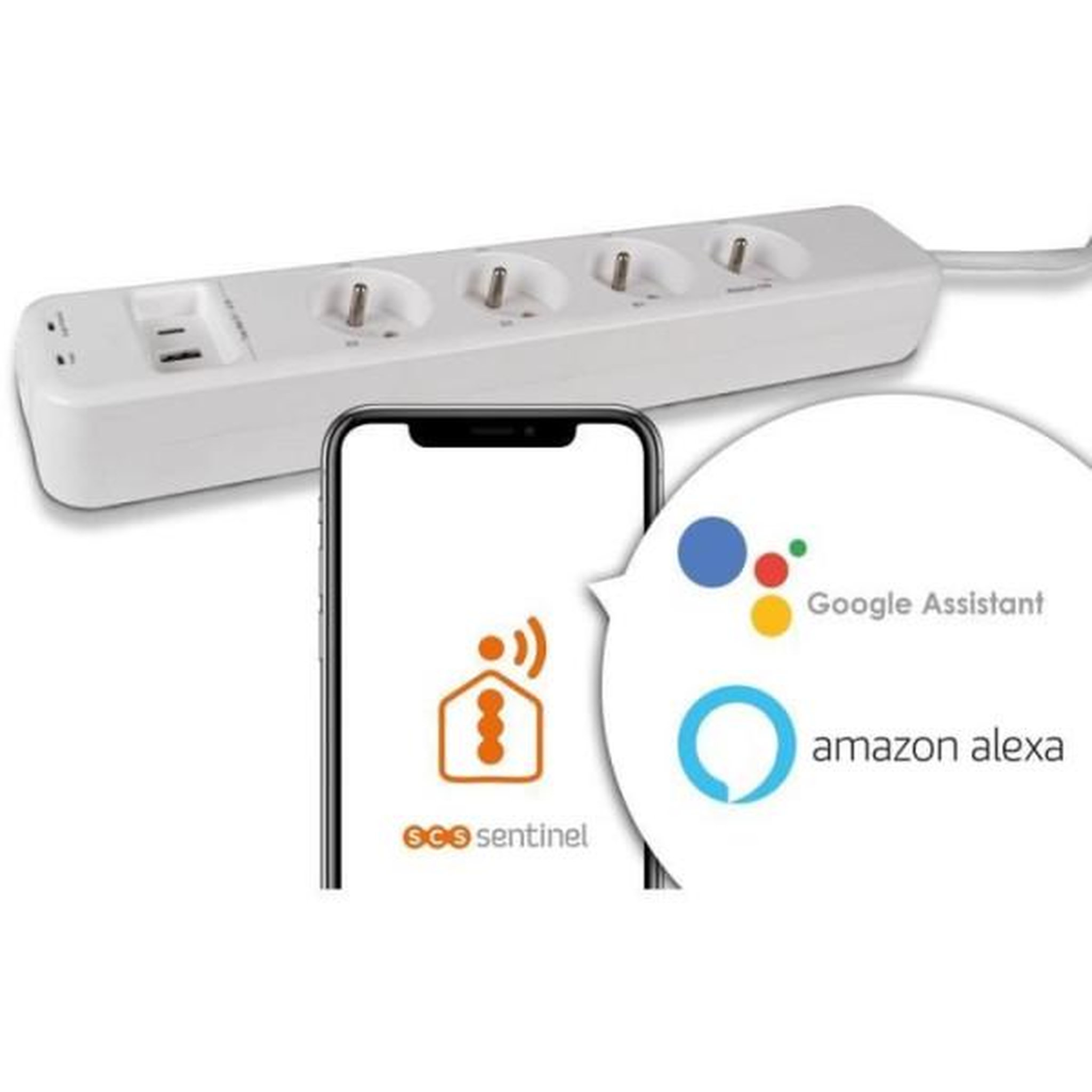 Voir la diapositive 3 : SCS SENTINEL Multiprise connectée - smartplug strip - scs sentinel